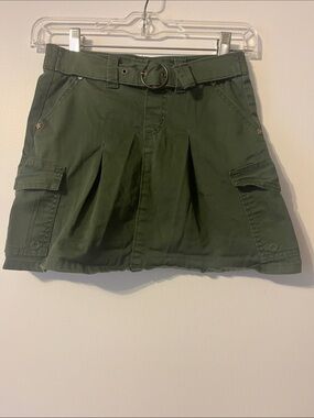 Limited Too Olive Green Cargo Skort with Ring Belt